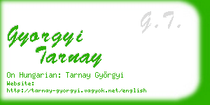 gyorgyi tarnay business card